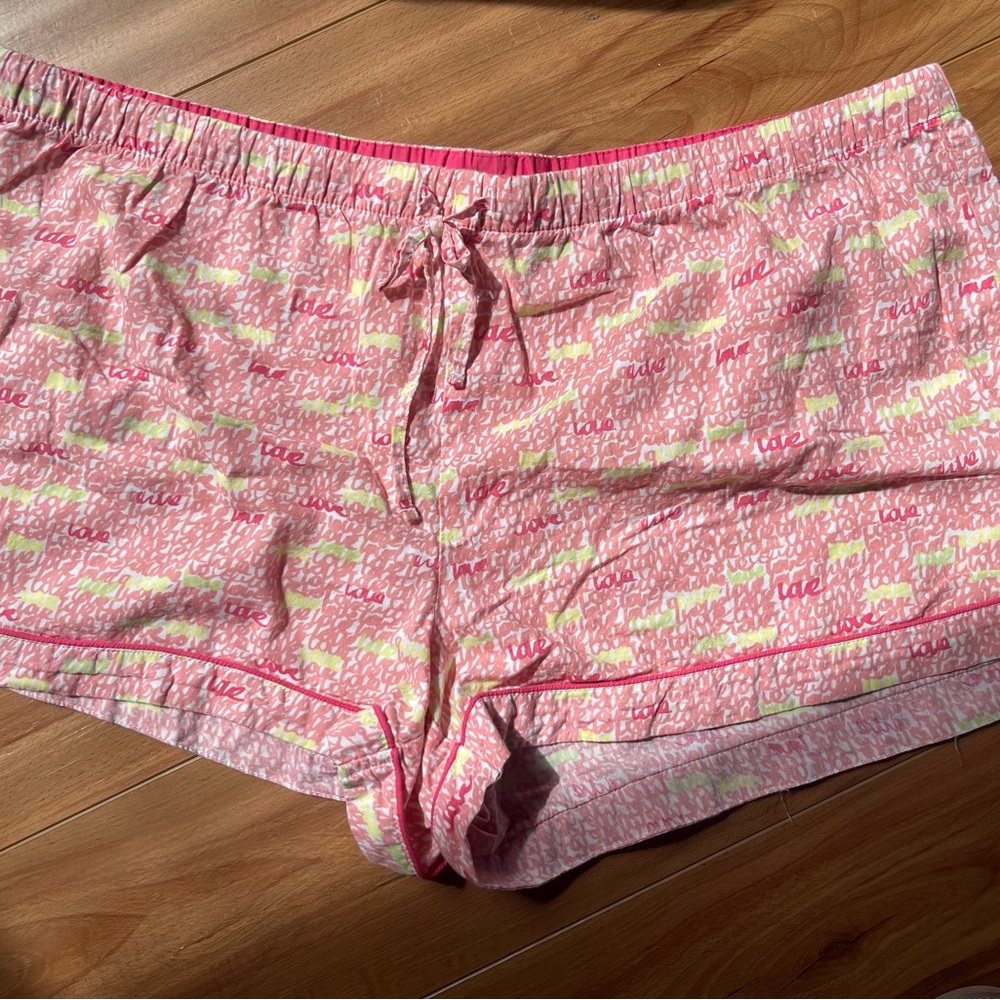 Pink Patterned Women's Sleep Shorts